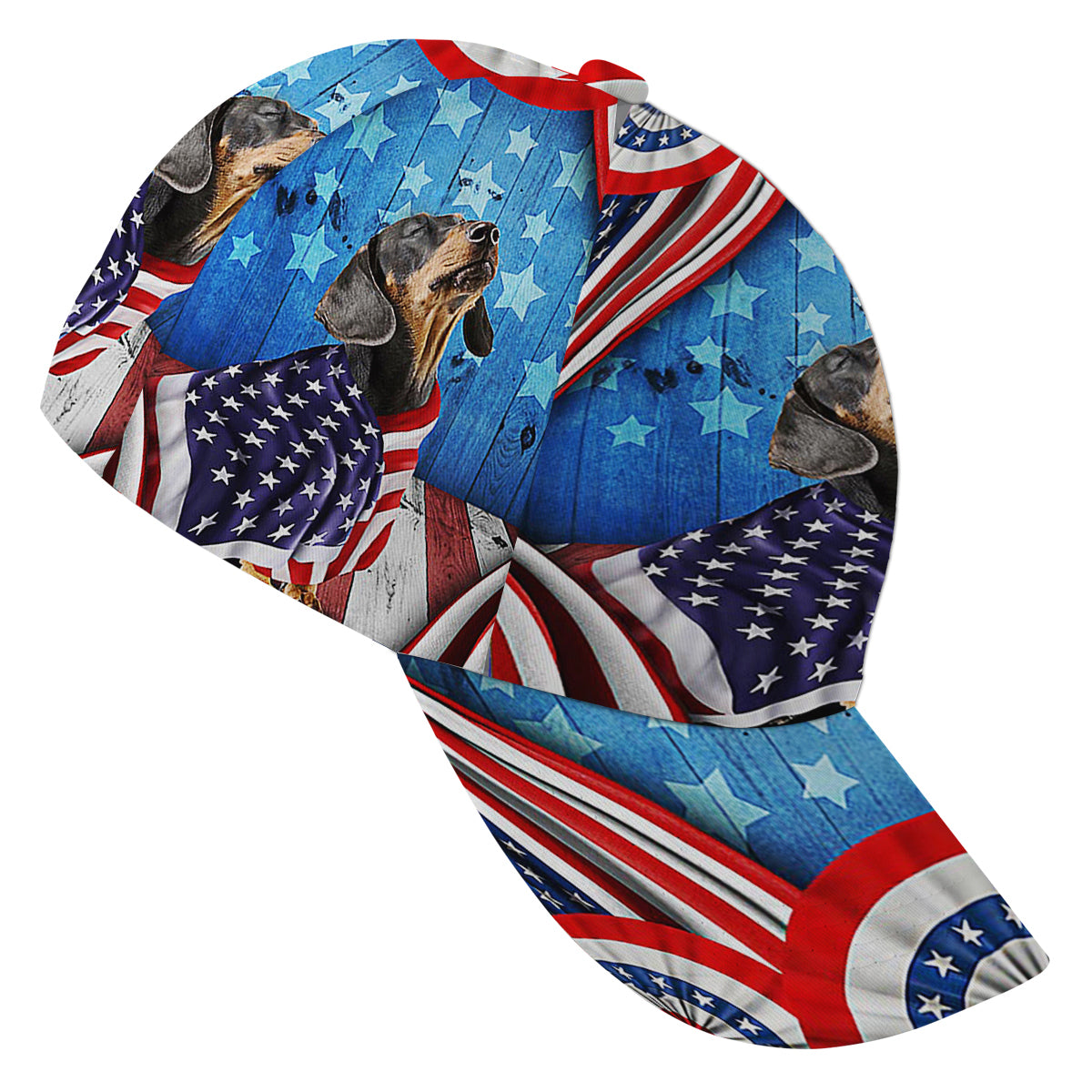 Happy 4th Of July Dachshund Patriotic Dog American flag Baseball Cap Hat