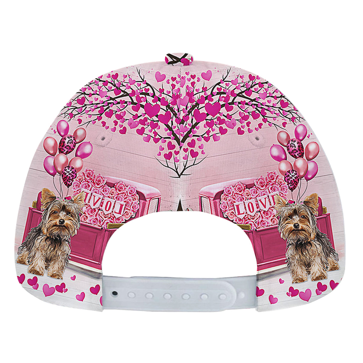 Dog Valentine Yorkshire Terrier Baseball Cap Hat