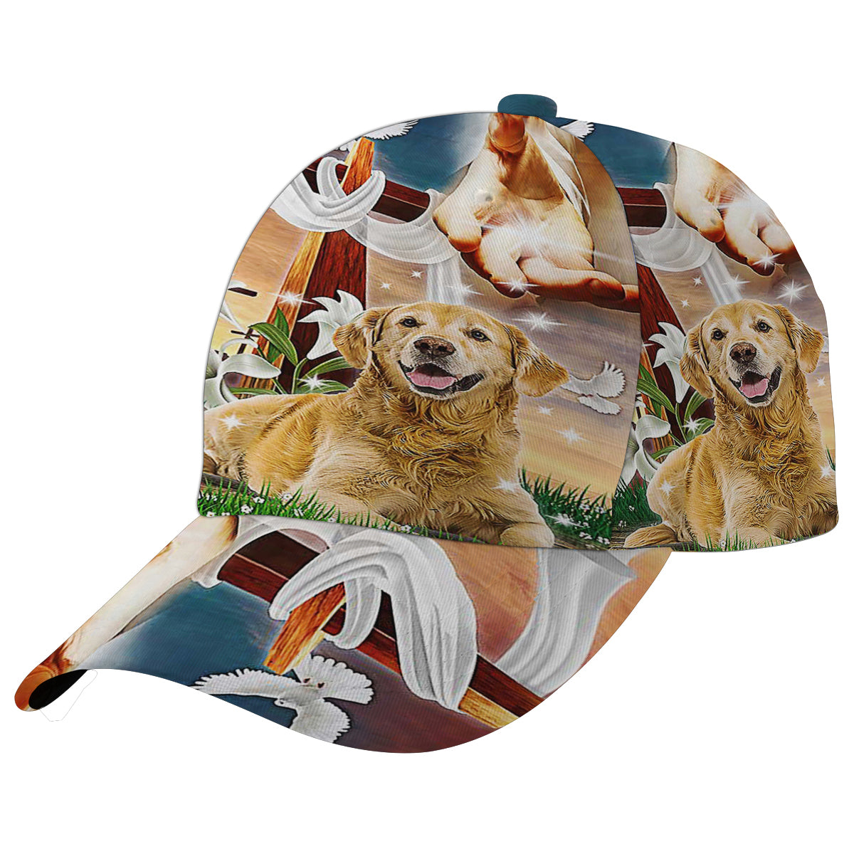 Jesus Is My Savior Golden Retriever Is My Therapy Jesus ChriStDog Golden Retriever Baseball Cap Hat