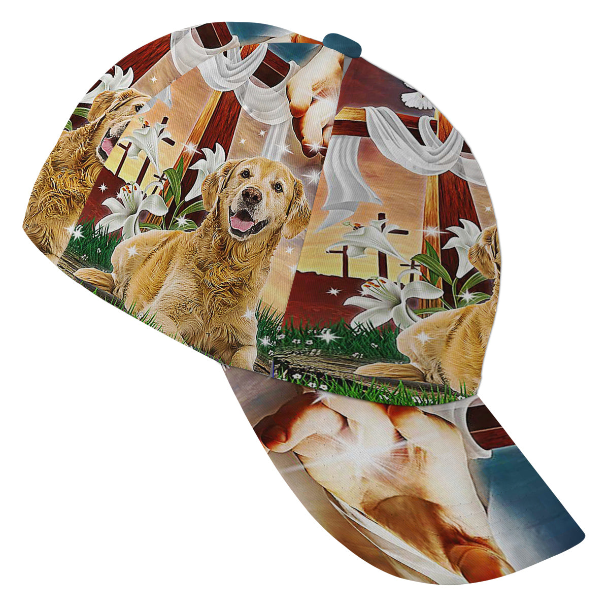 Jesus Is My Savior Golden Retriever Is My Therapy Jesus ChriStDog Golden Retriever Baseball Cap Hat