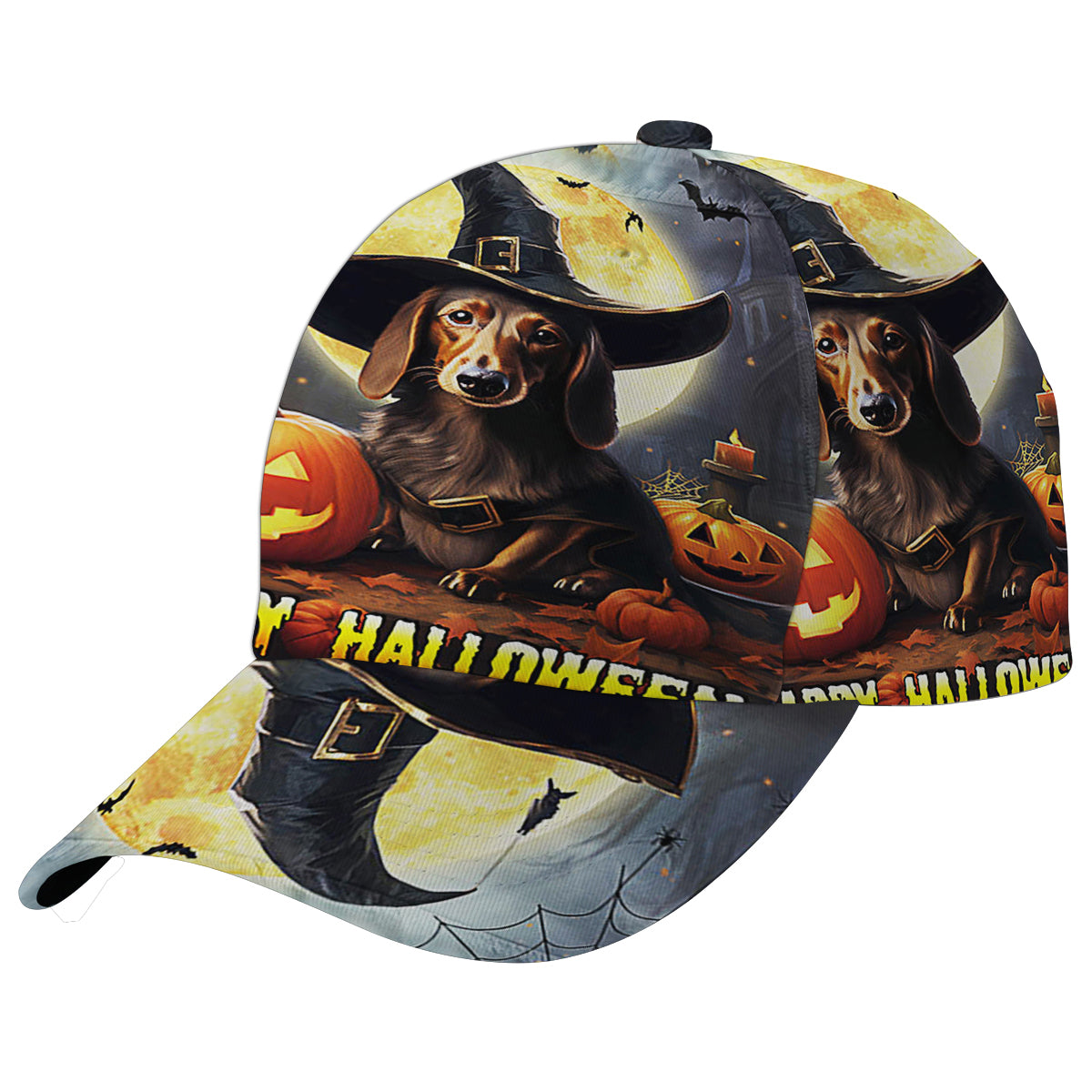 Dachshund Dog Happy Halloween Baseball Cap Hat