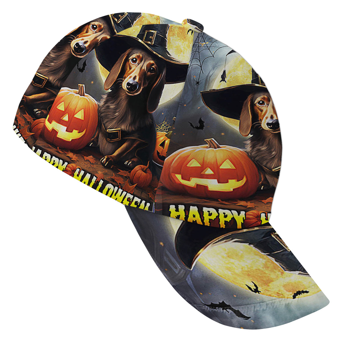 Dachshund Dog Happy Halloween Baseball Cap Hat