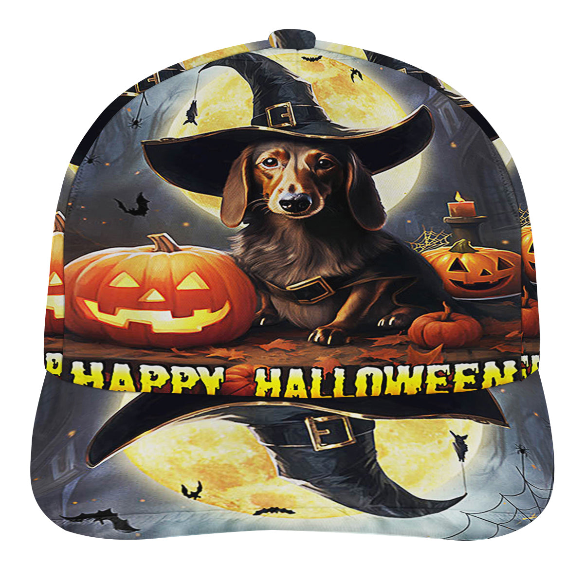 Dachshund Dog Happy Halloween Baseball Cap Hat