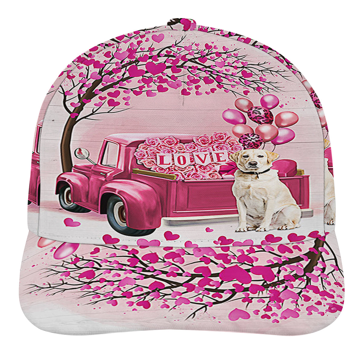 Dog Valentine Labrador Retriever Baseball Cap Hat