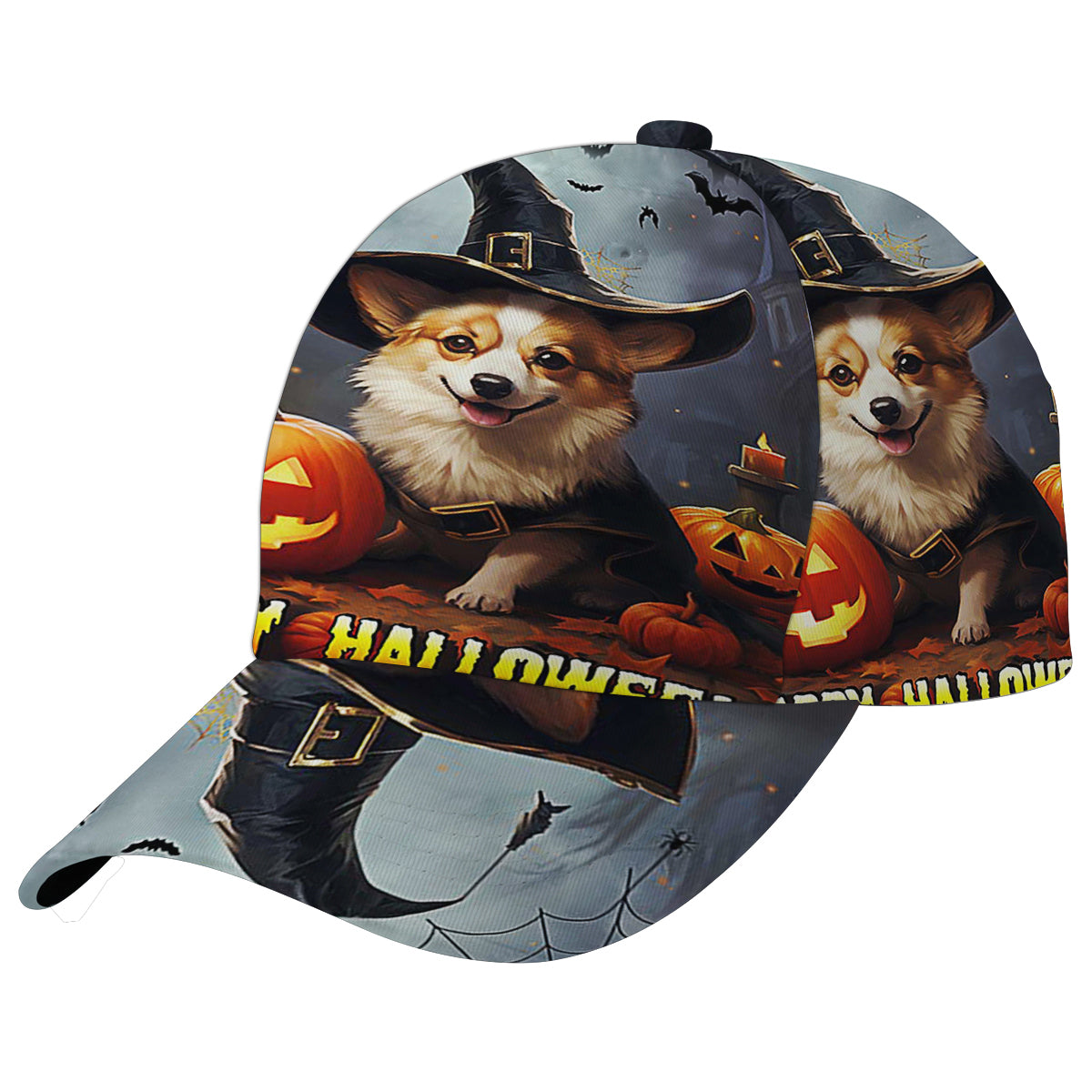 Corgi Dog Halloween Baseball Cap Hat