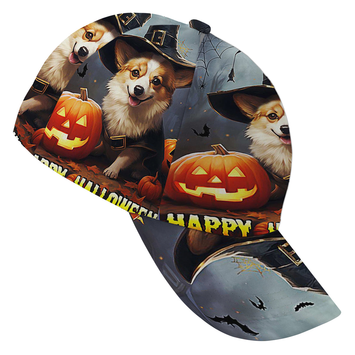 Corgi Dog Halloween Baseball Cap Hat