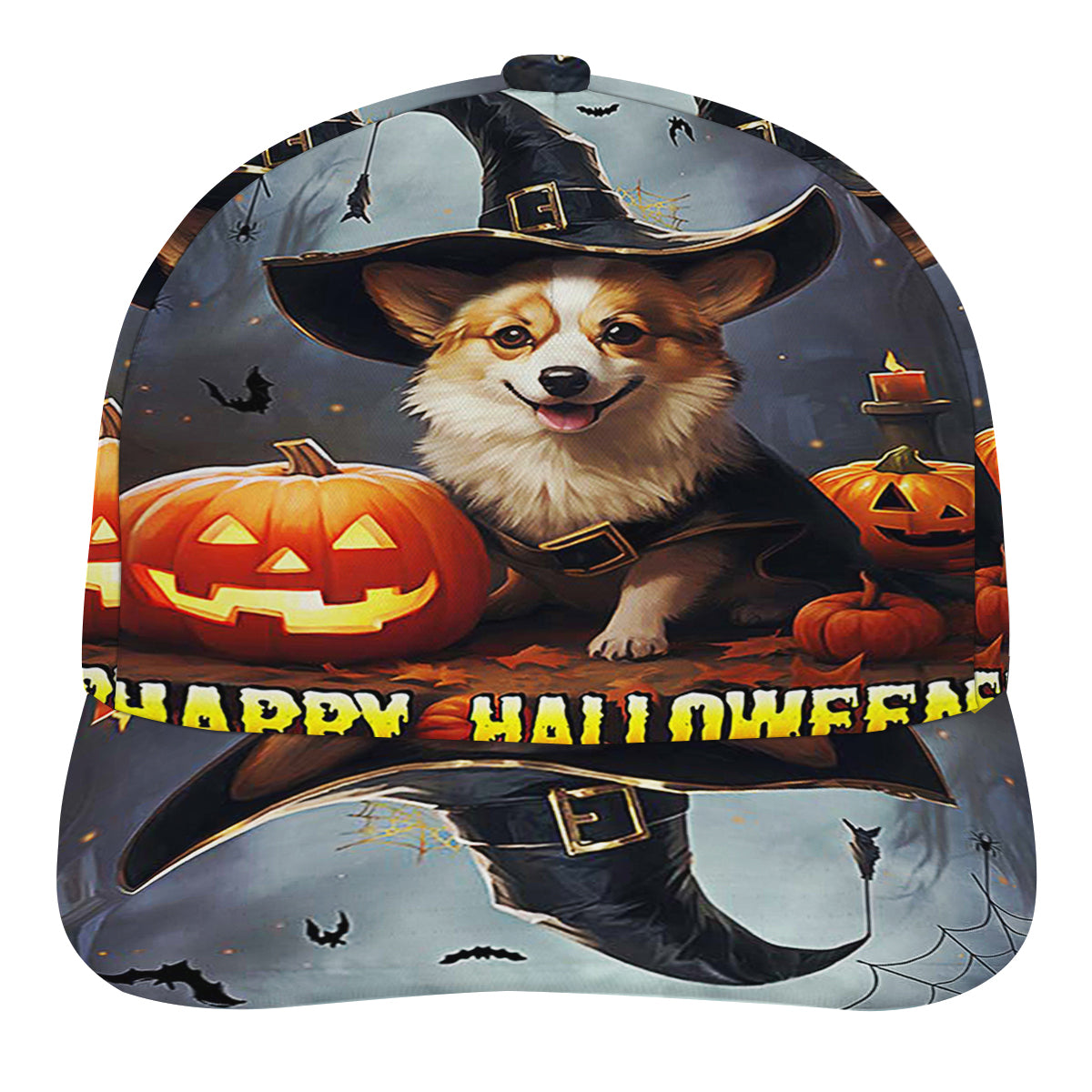 Corgi Dog Halloween Baseball Cap Hat