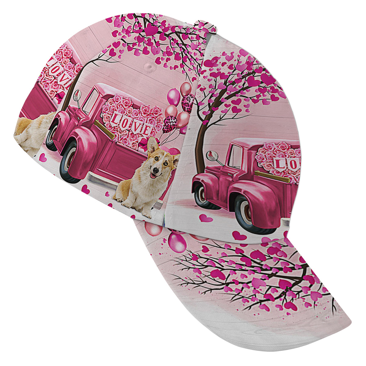 Dog Valentine Corgi Dog Baseball Cap Hat
