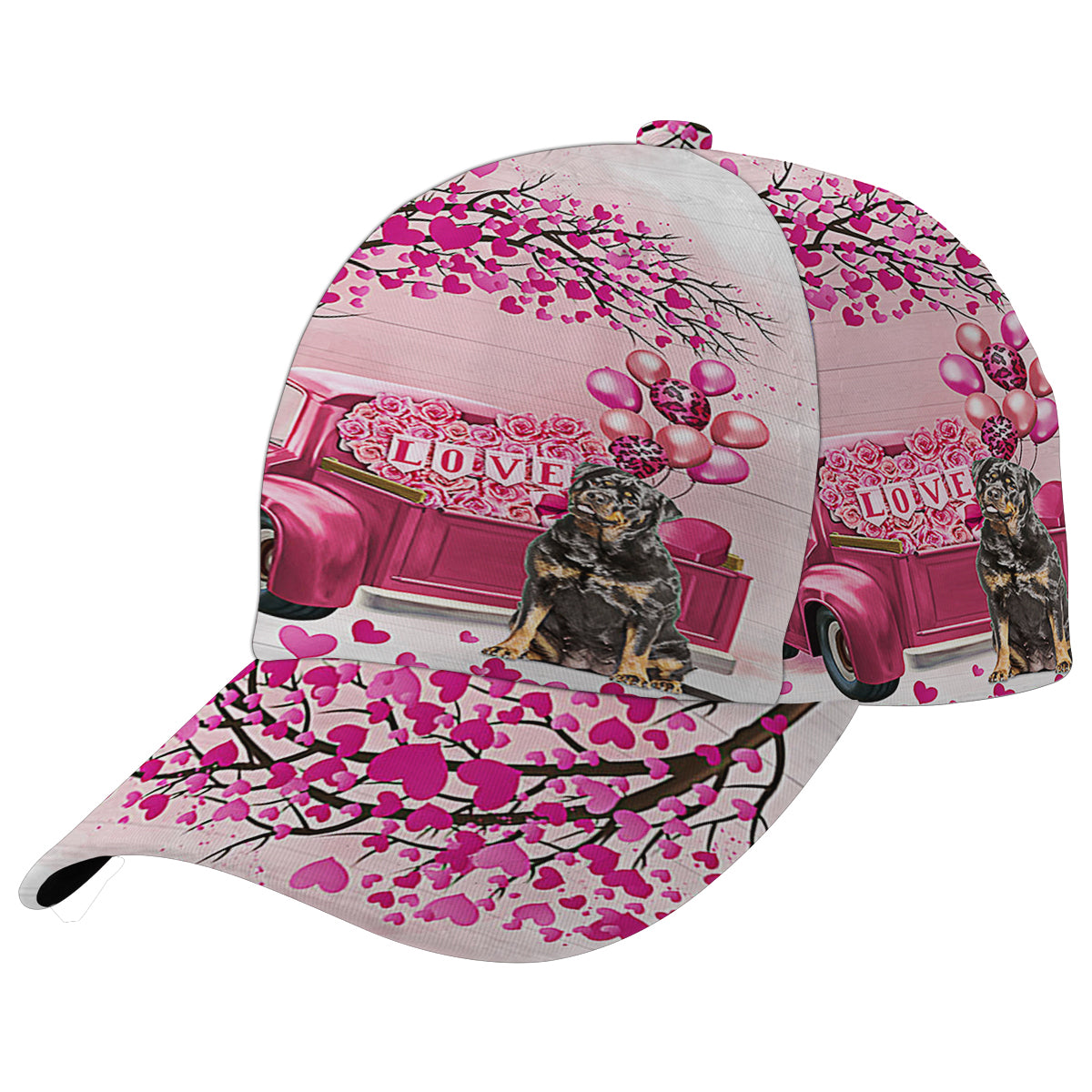 Dog Valentine Rottweiler Baseball Cap Hat