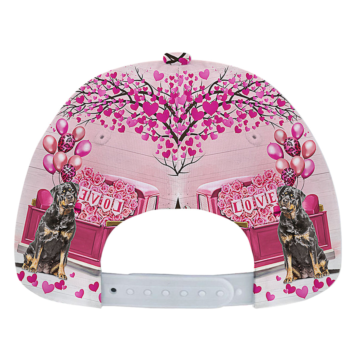 Dog Valentine Rottweiler Baseball Cap Hat
