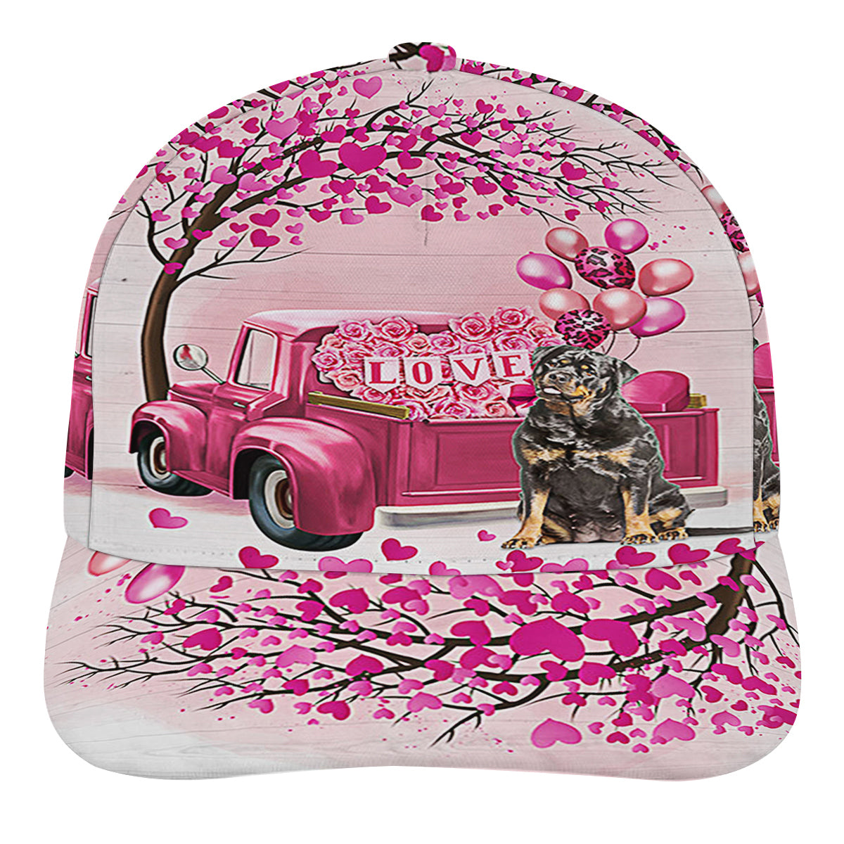 Dog Valentine Rottweiler Baseball Cap Hat