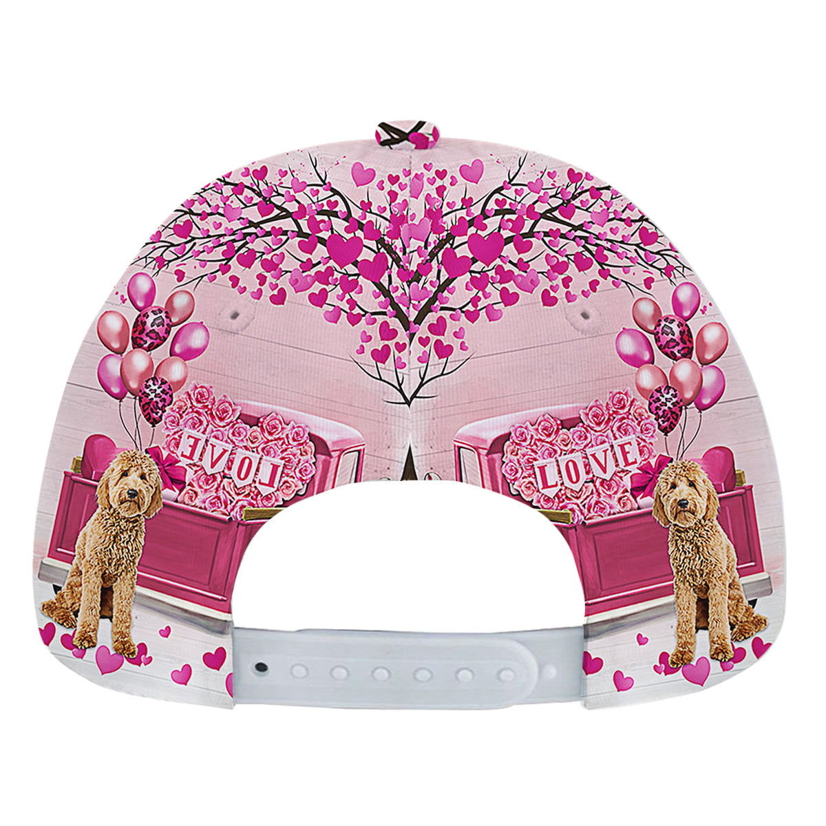 Dog Valentine Goldendoodle Baseball Cap Hat