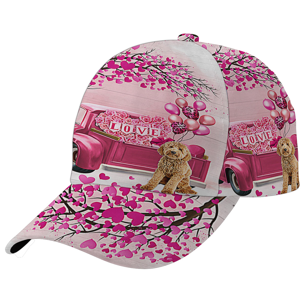 Dog Valentine Goldendoodle Baseball Cap Hat