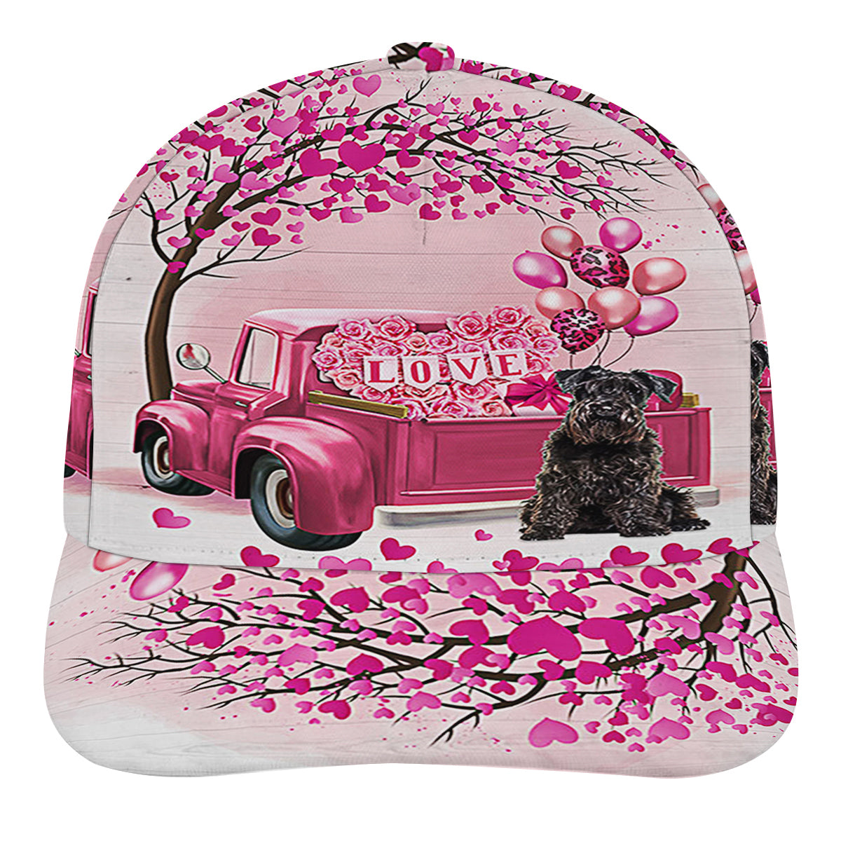 Dog Valentine Miniature Schnauzer Baseball Cap Hat