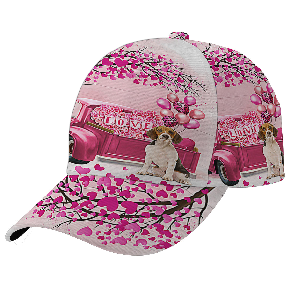 Dog Valentine Beagle Dog Baseball Cap Hat