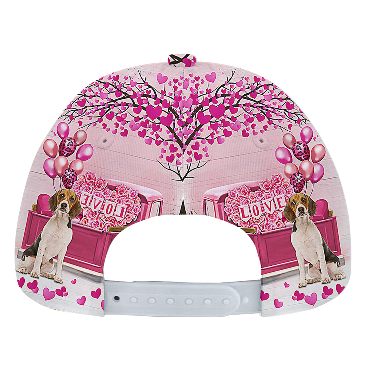 Dog Valentine Beagle Dog Baseball Cap Hat