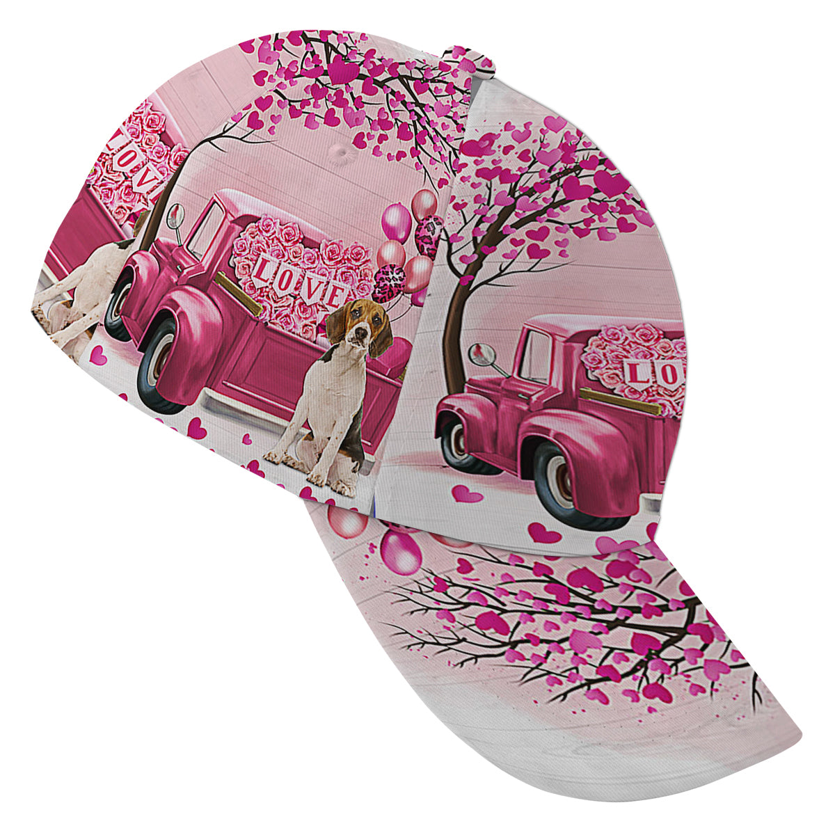 Dog Valentine Beagle Dog Baseball Cap Hat