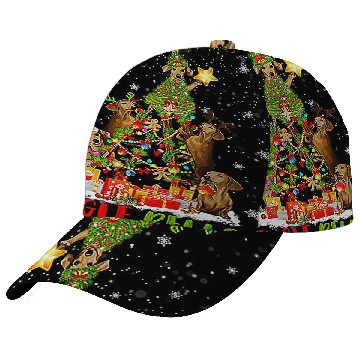 ChriStas Dachshund Dog ChriStas Tree Baseball Cap Hat