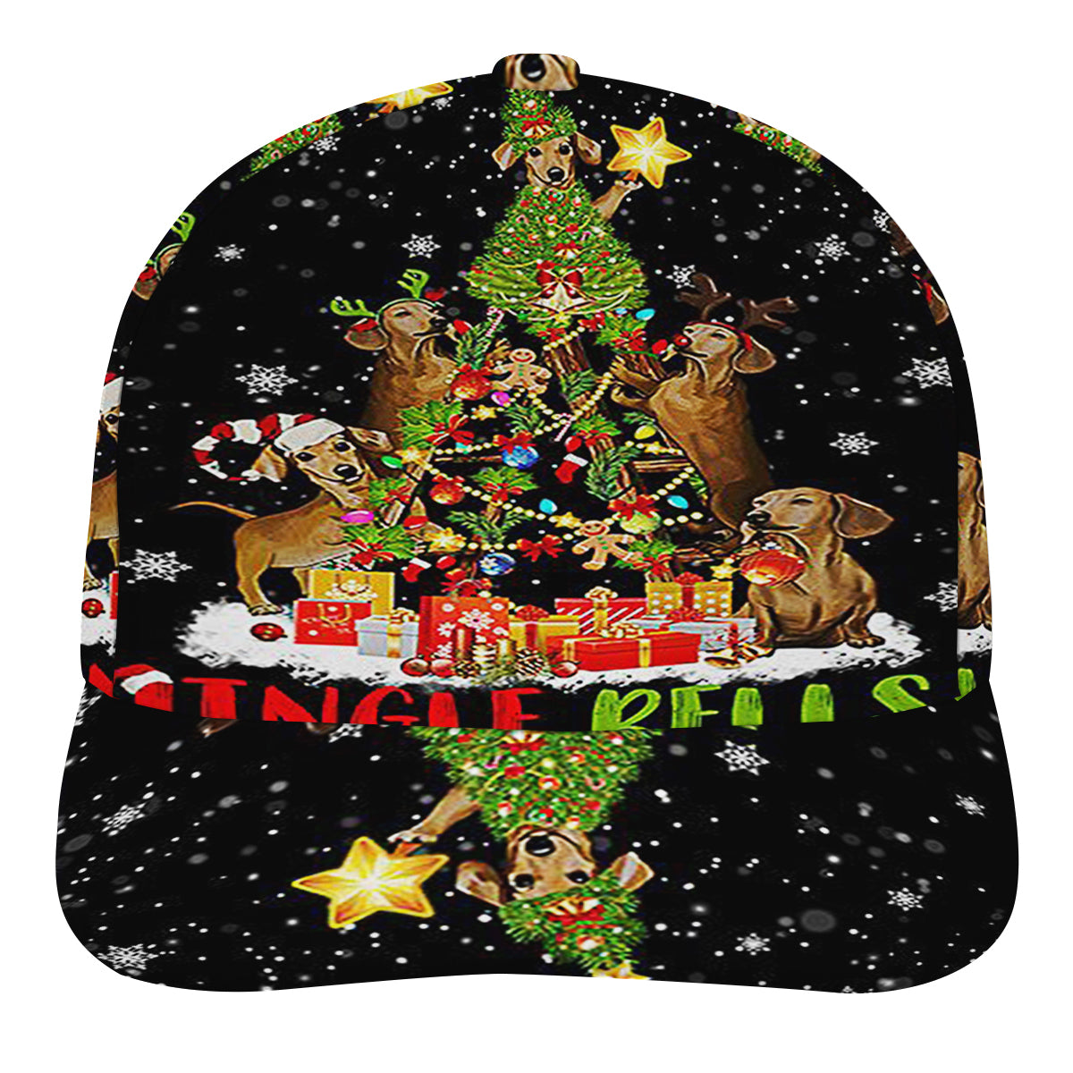 ChriStas Dachshund Dog ChriStas Tree Baseball Cap Hat