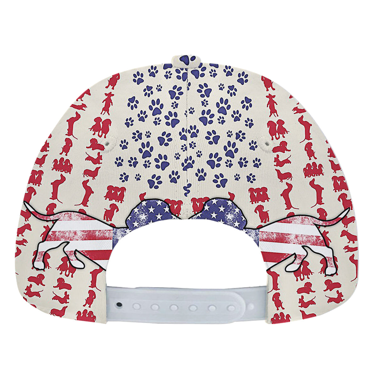 Dog Dachshund American flag Baseball Cap Hat