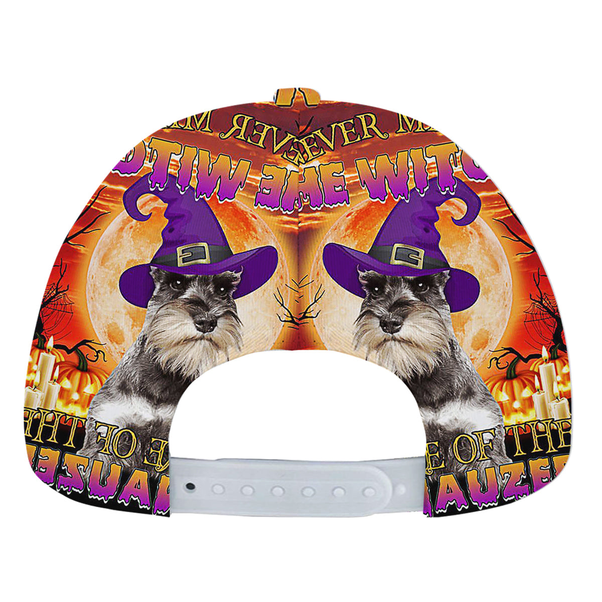 Happy Halloween With Beware Of The Schnauzer Dog Baseball Cap Hat
