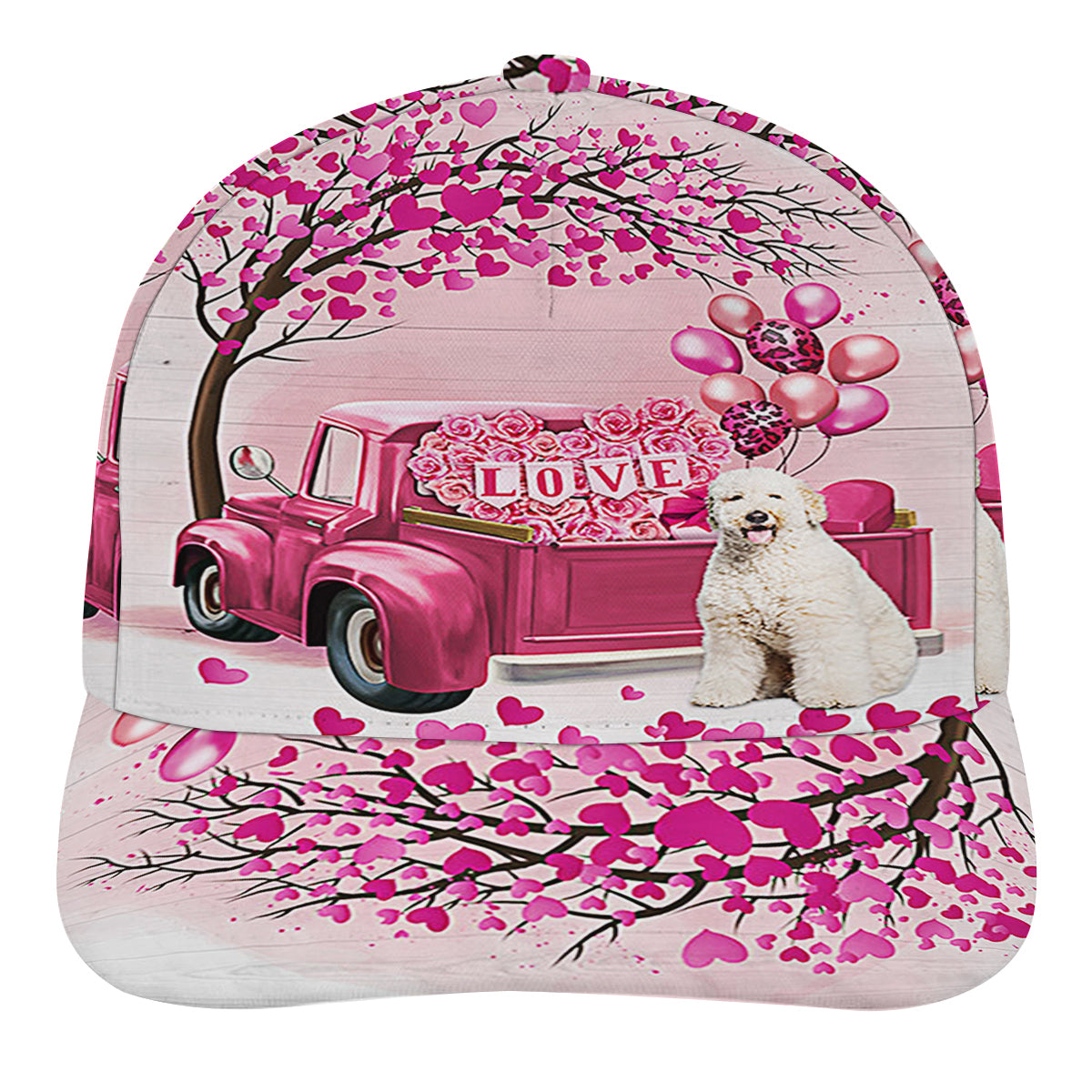 Dog Valentine Labradoodle Baseball Cap Hat