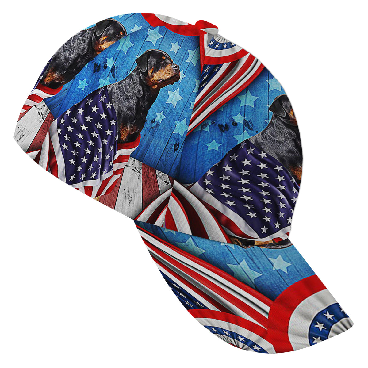 Happy 4th Of July Rottweiler Patriotic Dog American flag Baseball Cap Hat