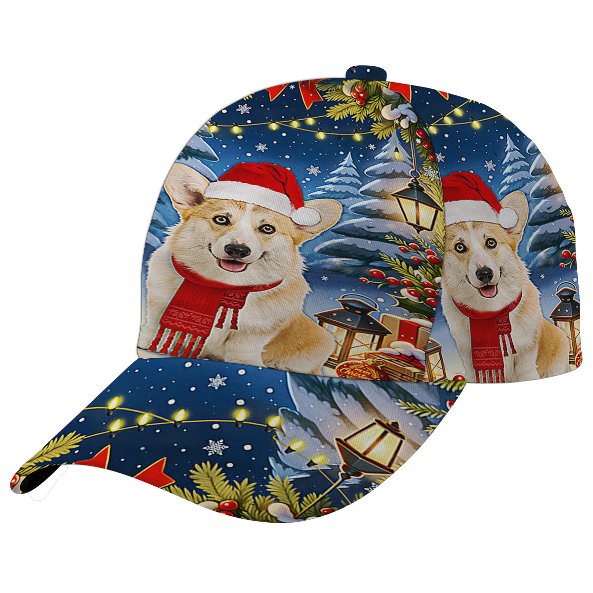 Corgi Dog ChriStas Baseball Cap Hat
