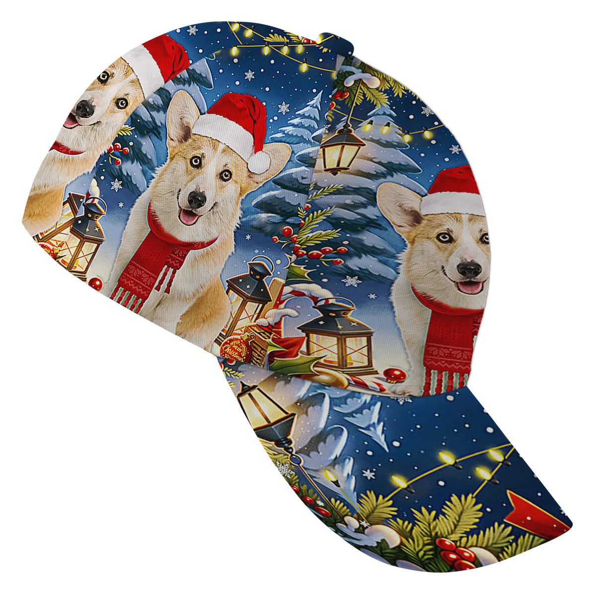 Corgi Dog ChriStas Baseball Cap Hat