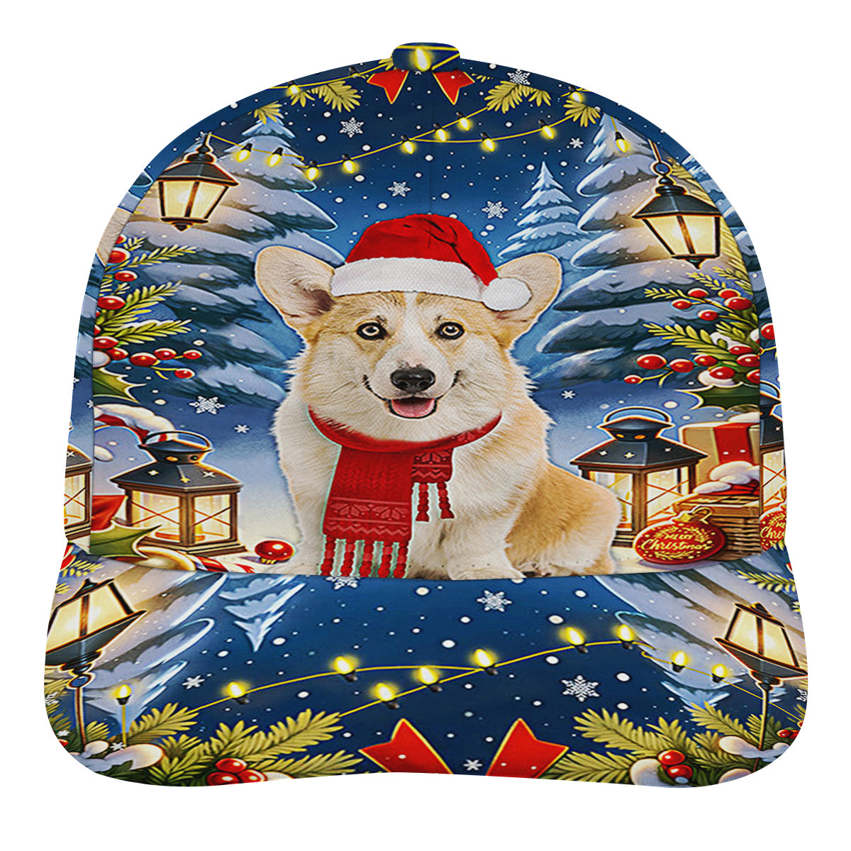 Corgi Dog ChriStas Baseball Cap Hat