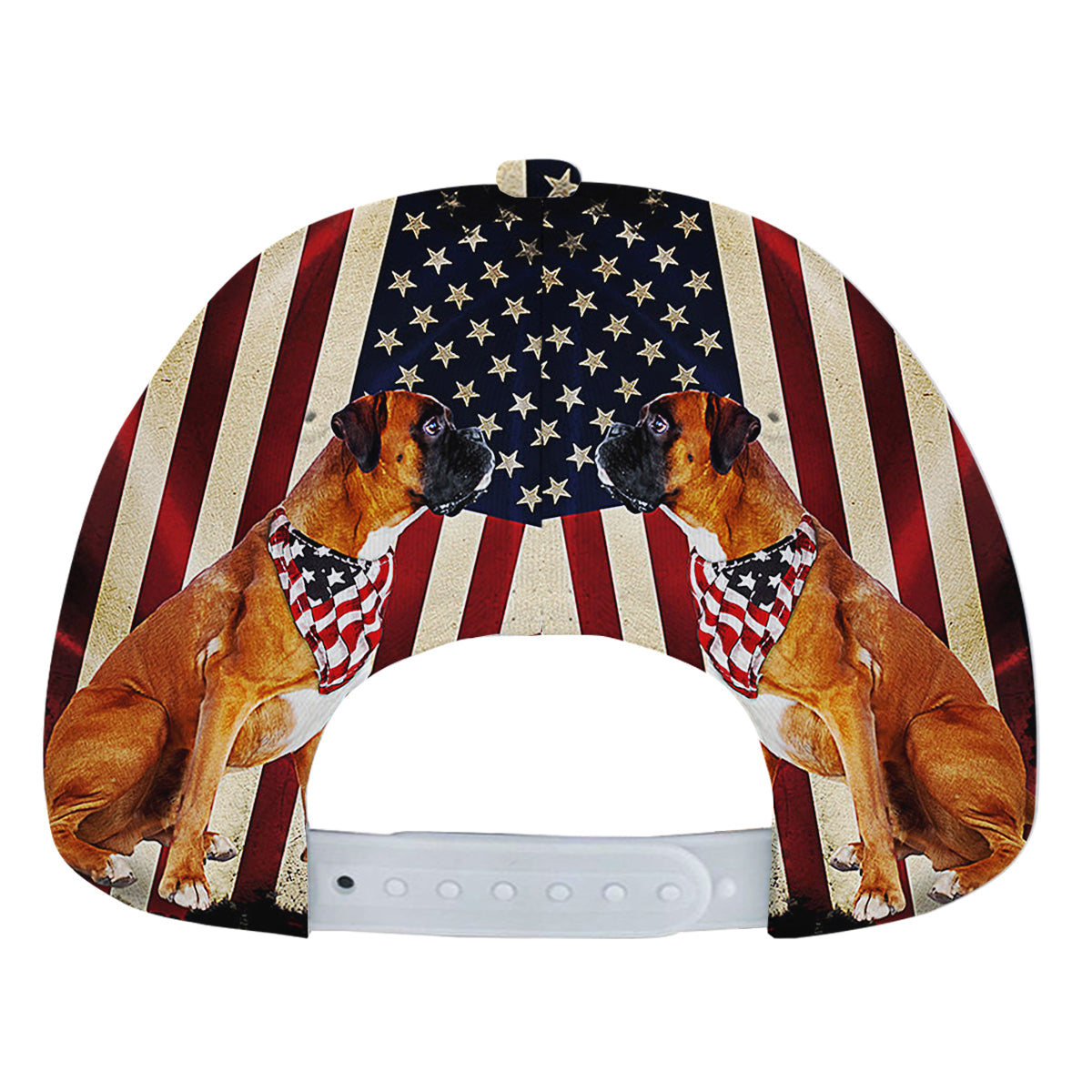 Boxer Dog American flag Patriot Baseball Cap Hat