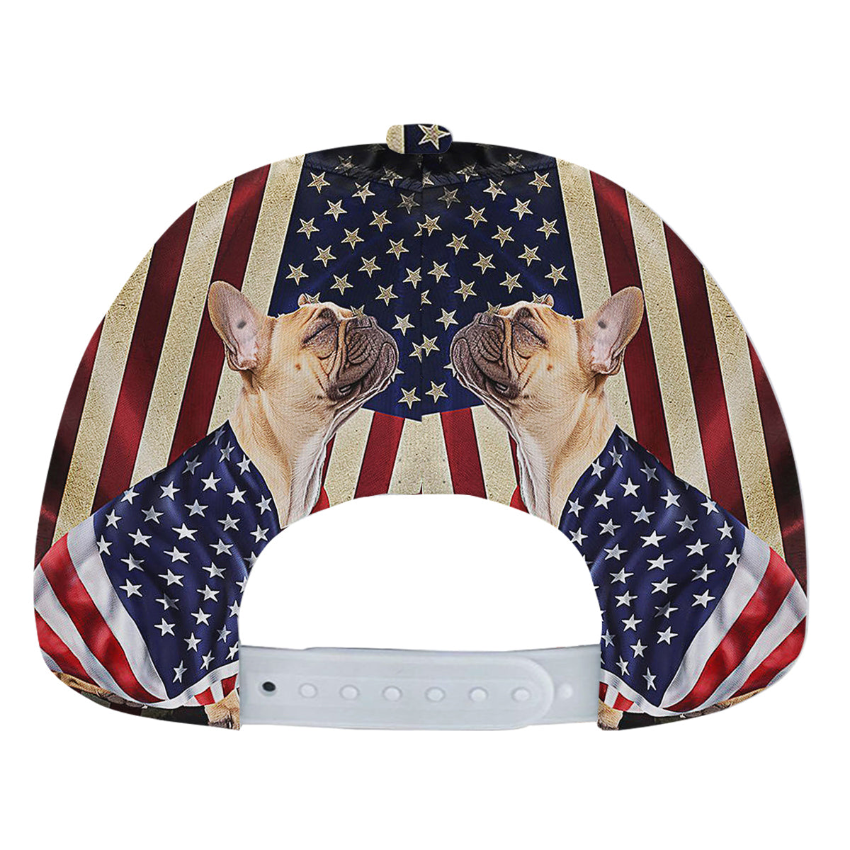 French Bulldog American flag Patriot Baseball Cap Hat