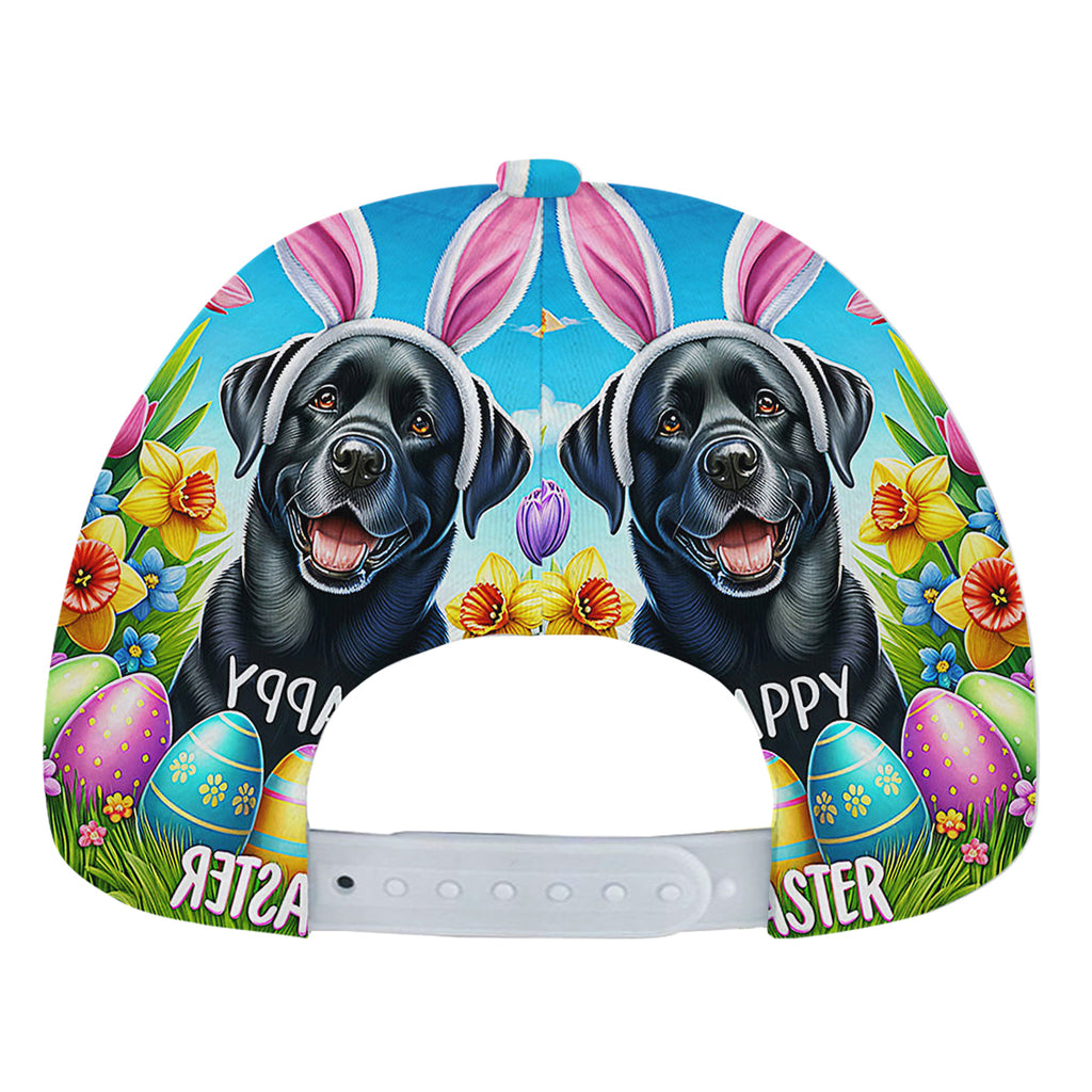Black Labrador Dog Happy EaStr Baseball Cap Hat