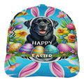 Black Labrador Dog Happy EaStr Baseball Cap Hat