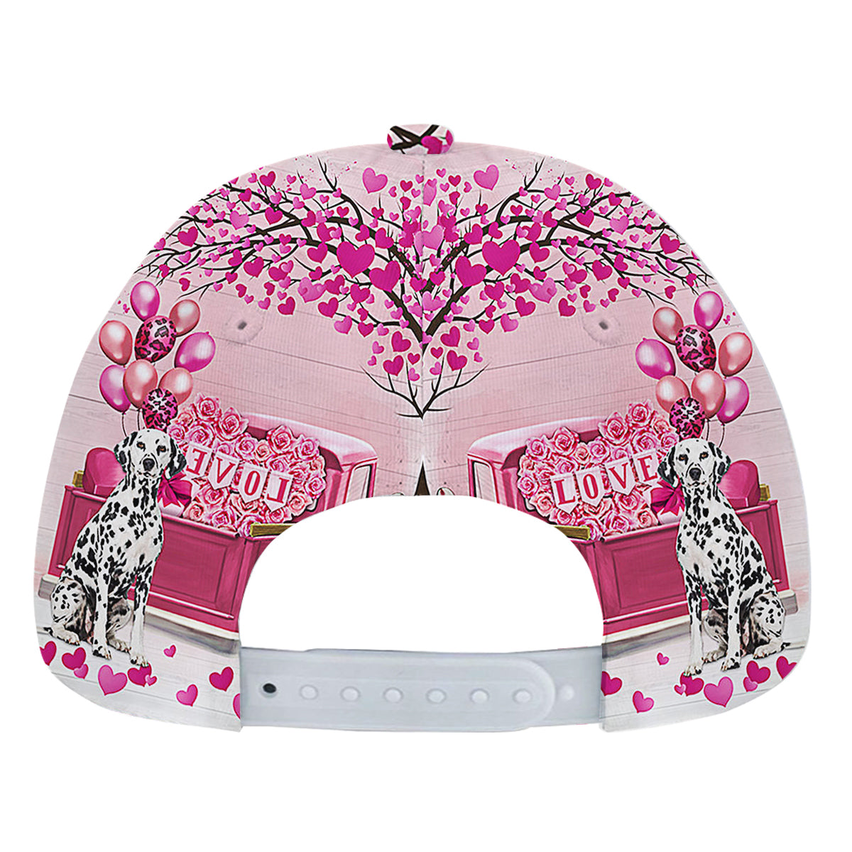 Dog Valentine Dalmatian Dog Baseball Cap Hat