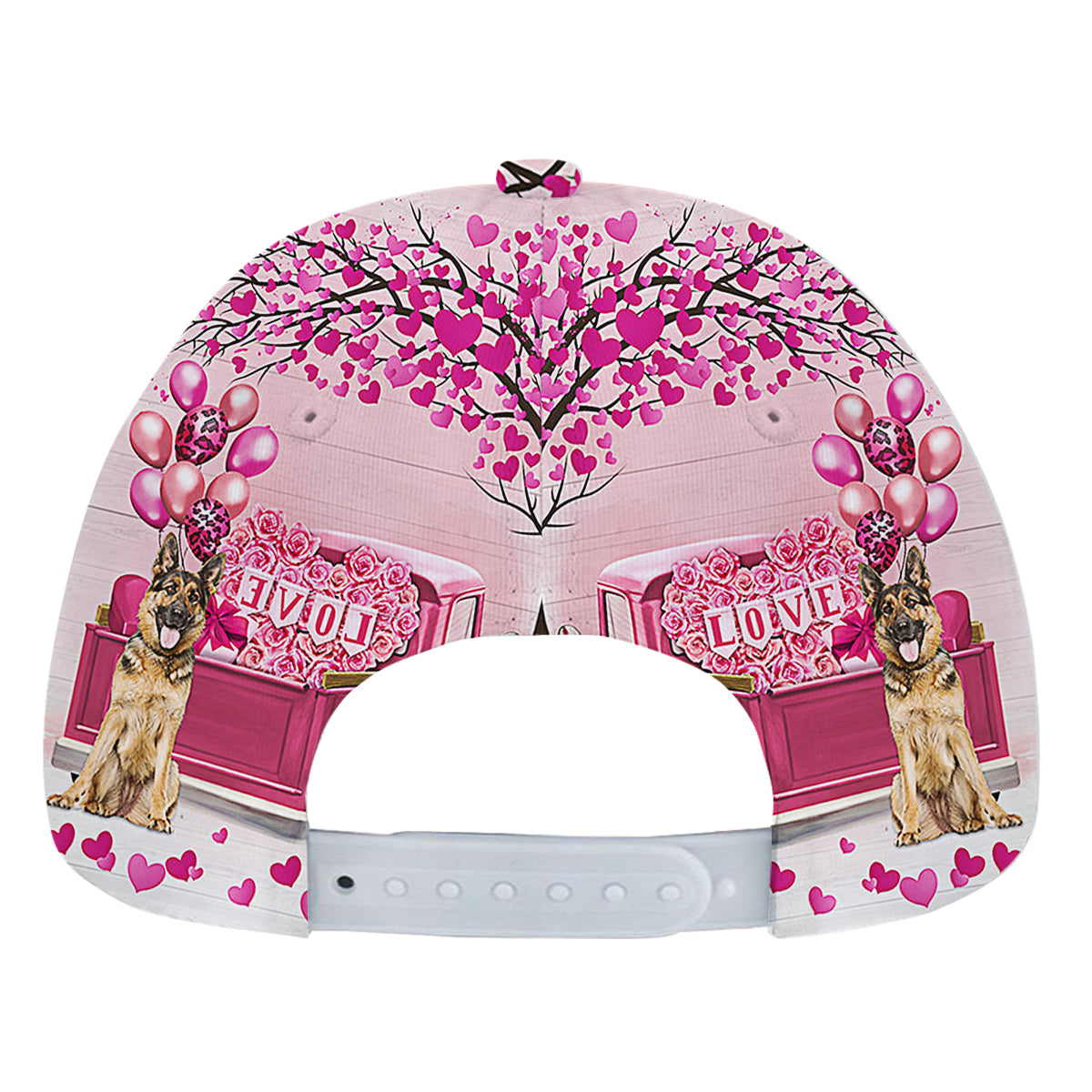 Dog Valentine German Shepherd Baseball Cap Hat
