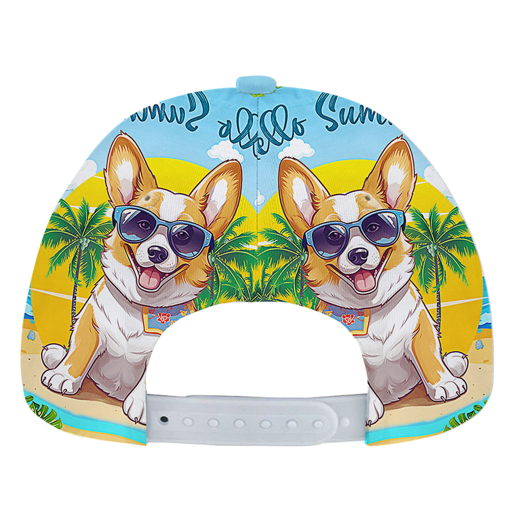 Corgi Dog Hello Summer Baseball Cap Hat