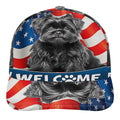 Affenpinscher Dog 4th Of July American flag Baseball Cap Hat