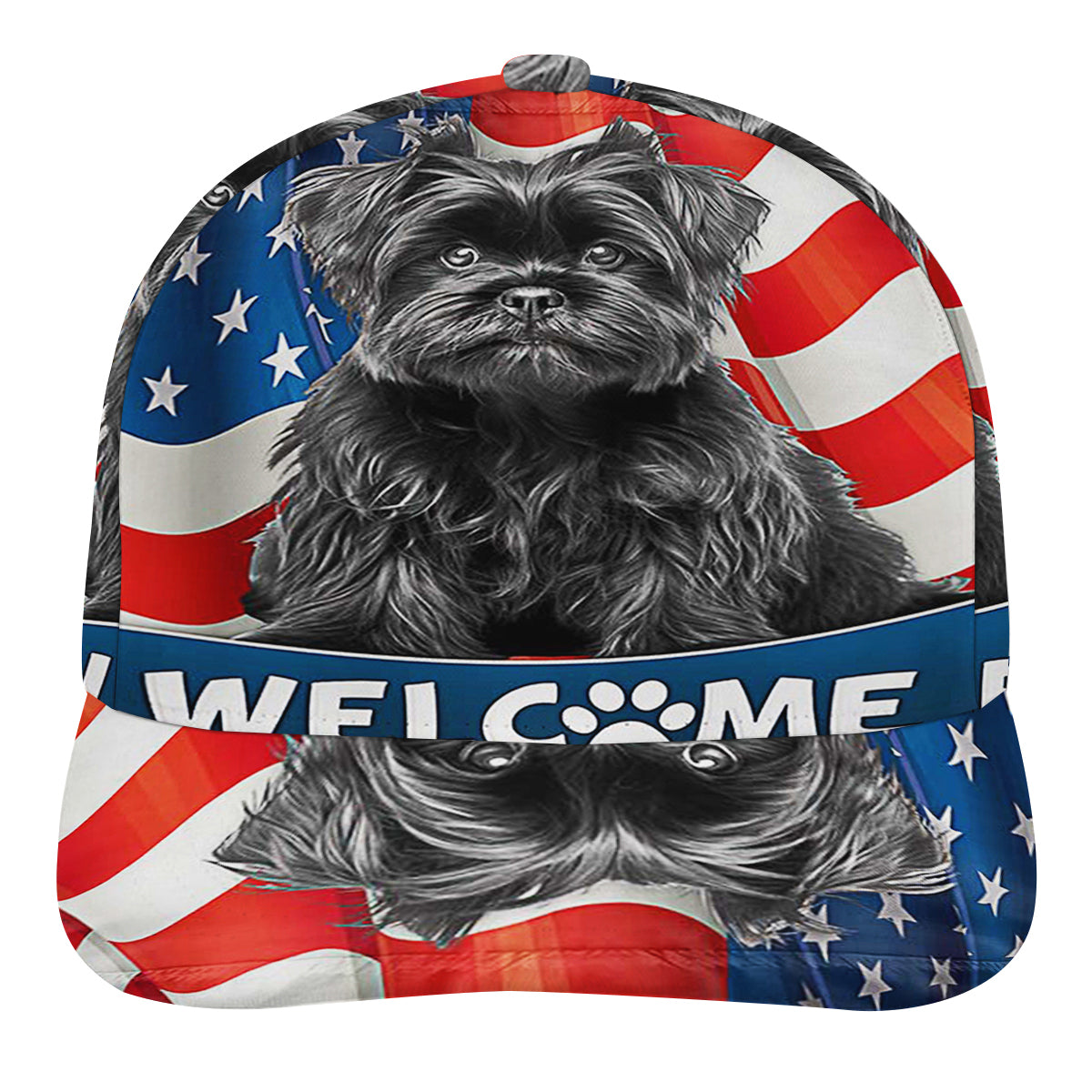 Affenpinscher Dog 4th Of July American flag Baseball Cap Hat